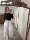 Fleece Barrel Sweatpants - Bone