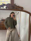 Ira Chunky Knit Sweater - Olive